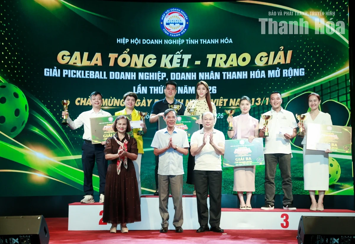Giải Pickleball doanh nghiệp, doanh nhân Thanh Hóa mở rộng thành công tốt đẹp