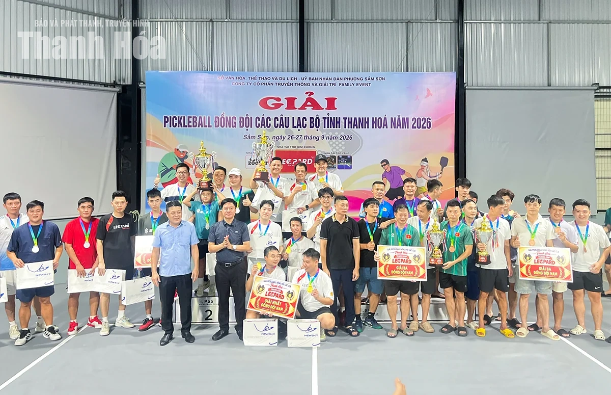Giải Pickleball đồng đội các CLB tỉnh Thanh Hóa năm 2026 khép lại thành công