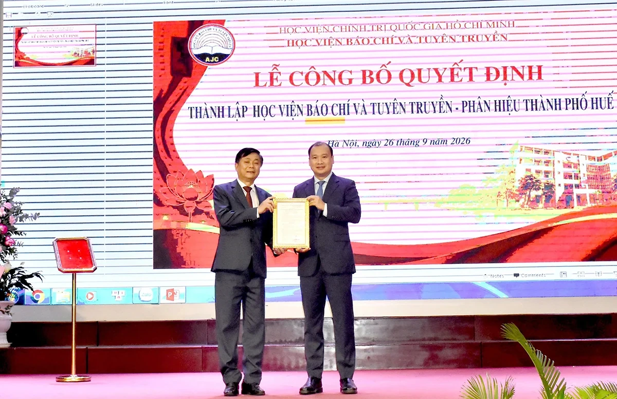 Thành lập Phân hiệu Học viện Báo chí và Tuyên truyền tại thành phố Huế