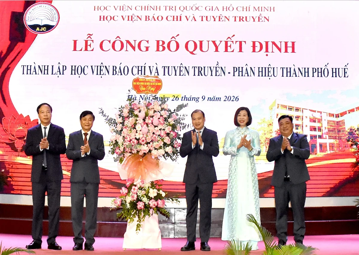Thành lập Phân hiệu Học viện Báo chí và Tuyên truyền tại thành phố Huế