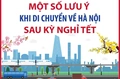 Một số lưu ý khi di chuyển về Hà Nội sau kỳ nghỉ Tết