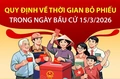 Quy định về thời gian bỏ phiếu trong ngày bầu cử 15/3