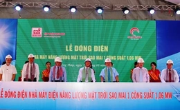 Tập đoàn Sao Mai tổ chức lễ đóng điện Nhà máy điện mặt trời Sao Mai 1 công suất 1,06MW