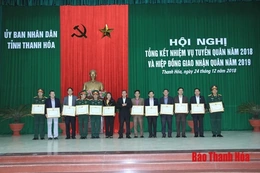 Năm 2019, tỉnh Thanh Hóa tuyển chọn 3.650 công dân nhập ngũ