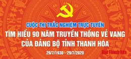 Cuộc thi trắc nghiệm trực tuyến “Tìm hiểu 90 năm truyền thống vẻ vang của Đảng bộ tỉnh Thanh Hóa”:  Thí sinh Hồ Ngọc Ánh  tiếp tục  đoạt giải Nhất  ở  tuần thứ  11  