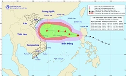 Bão số 8 (bão Saudel) đang di chuyển theo hướng Tây và liên tục tăng cấp