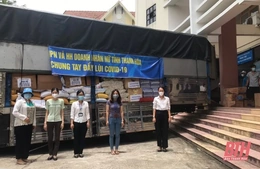 Hội LHPN tỉnh Bình Dương đã nhận đủ hàng hóa và tiền hỗ trợ của Hội LHPN và Hiệp hội Doanh nhân nữ tỉnh Thanh Hóa
