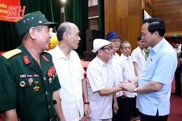 Bộ trưởng Bộ LĐ, TB&XH Đào Ngọc Dung cùng các ĐBQH tiếp xúc cử tri thị xã Bỉm Sơn