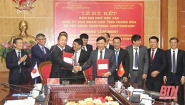 Ký biên bản ghi nhớ đầu tư hạ tầng khu công nghiệp giữa tỉnh Thanh Hóa và Tập đoàn Sumitomo Corporation (Nhật Bản)