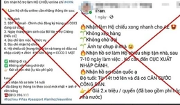 Cảnh giác với dịch vụ “cò mồi” làm hộ chiếu trên mạng xã hội