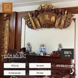Top 4+ mẫu cuốn thư câu đối gỗ đẹp được&nbsp; ưa chuộng