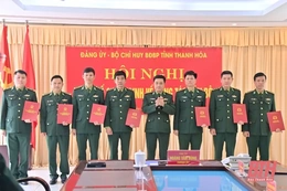 Bộ đội Biên phòng tỉnh công bố, trao quyết định về công tác cán bộ