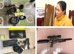 Bắt quả tang đối tượng tàng trữ, mua bán súng săn và các linh kiện súng