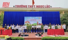 Ngọc Lặc: 1.500 học sinh, giáo viên được tuyên truyền kiến thức, kỹ năng PCCC và CNCH