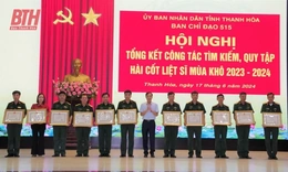 Tổng kết công tác tìm kiếm, quy tập hài cốt liệt sĩ mùa khô 2023-2024