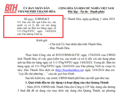 UBND tỉnh chỉ đạo kiểm tra, xác minh thông tin  sau phản ánh của  Báo Thanh Hóa