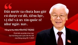 “Đất nước ta chưa bao giờ có được cơ đồ, tiềm lực, vị thế và uy tín quốc tế như ngày nay”