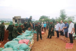 Tập trung khắc phục sự cố thấm dột đê sông Hoạt