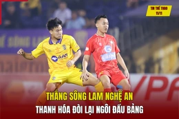 Tin thể thao 11/11: Thắng SLNA, Thanh Hóa đòi lại ngôi đầu bảng