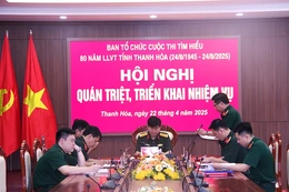 Quán triệt, triển khai nhiệm vụ Cuộc thi tìm hiểu “80 năm truyền thống LLVT tỉnh Thanh Hóa”