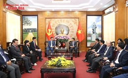 Bí thư Tỉnh ủy Nguyễn Doãn Anh tiếp xã giao thị trưởng TP Seongnam (Hàn Quốc)