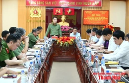 Duyệt nội dung và công tác chuẩn bị tổ chức Đại hội Đảng bộ Công an tỉnh Thanh Hóa lần thứ XX