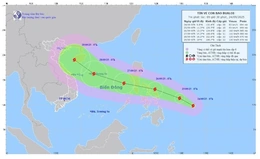 Khoảng đêm 26/9, bão Bualoi vào Biển Đông và trở thành cơn bão số 10