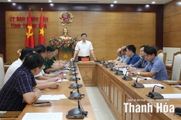 Phó Chủ tịch UBND tỉnh họp trực tuyến với 76 xã miền núi triển khai công tác ứng phó bão số 9