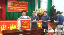 Xã Hoằng Phú phát động ủng hộ gia đình bị thiệt hại nặng do bão số 10