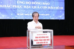 Bộ GD-ĐT phát động ủng hộ đồng bào bị thiệt hại do bão số 10