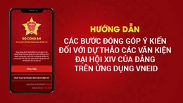 [Infographics] Hướng dẫn các bước đóng góp ý kiến đối với Dự thảo các văn kiện Đại hội XIV của Đảng trên ứng dụng VneID