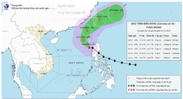 Bão số 14 không đổi hướng di chuyển, gây gió mạnh trên khu vực Bắc Biển Đông