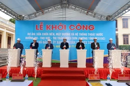 Khởi công dự án sửa chữa đường tỉnh 515C đoạn qua xã Triệu Sơn, Thọ Phú