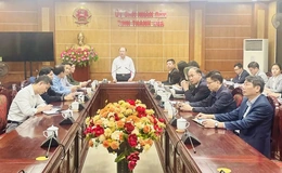 Hội nghị kết nối cung - cầu và trưng bày giới thiệu sản phẩm nông sản, thực phẩm an toàn tỉnh Thanh Hóa năm 2025 được tổ chức tại phường Hạc Thành