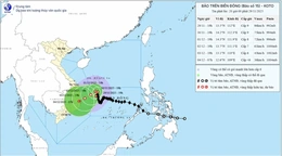 Bão số 15 hầu như ít di chuyển, dự báo sẽ dần suy yếu