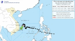 Áp thấp nhiệt đới suy yếu thành vùng áp thấp vào ngày 3/12