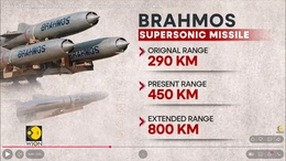 Ấn Độ thử thành công tên lửa hành trình siêu thanh BrahMos trên Vịnh Bengal