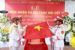 Lễ đón nhận và an táng hài cốt Liệt sỹ Nguyễn Văn Nông