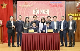 Ký kết quy chế phối hợp giữa  VKSND  với  TAND tỉnh, Báo và Phát thanh, truyền hình Thanh Hóa