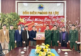 Lãnh đạo Sở Y tế thăm và chúc Tết Đồn biên phòng Đa Lộc và các bệnh viện