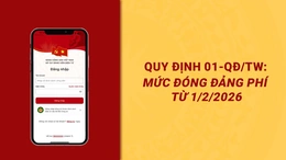Quy định số 01-QĐ/TW : MỨC ĐÓNG ĐẢNG PHÍ TỪ 01/2/2026