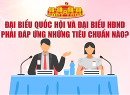 [Infographics] Đại biểu Quốc hội và đại biểu Hội đồng nhân dân phải đáp ứng những tiêu chuẩn nào?