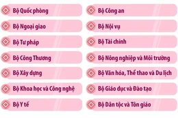 Chính phủ nhiệm kỳ Quốc hội khóa XVI có 14 Bộ và 3 cơ quan ngang Bộ