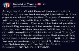 Ông Trump: Mỹ sẽ tham gia “giải tỏa ùn tắc” tại eo biển Hormuz
