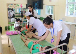 Diễn tập “Điều tra, xử lý vụ ngộ độc thực phẩm tại bếp ăn tập thể trong trường học”