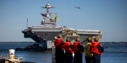 Siêu tàu sân bay USS Gerald R. Ford của Mỹ hoàn tất hải trình kỷ lục