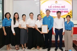 Công bố quyết định thành lập công đoàn cơ sở Công ty TNHH Hiền Diệp Korea