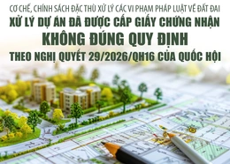 Cơ chế, chính sách đặc thù xử lý các vi phạm pháp luật về đất đai: Xử lý dự án đã được cấp giấy chứng nhận không đúng quy định