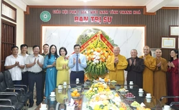Chủ tịch UBND tỉnh Nguyễn Hoài Anh thăm, chúc mừng Ban Trị sự Giáo hội Phật giáo tỉnh và các chức sắc, tăng ni, phật tử