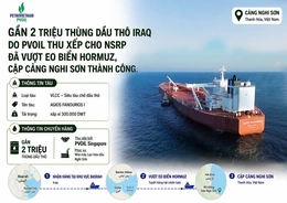 Gần 2 triệu thùng dầu thô Basrah (Iraq) cập cảng Nghi Sơn